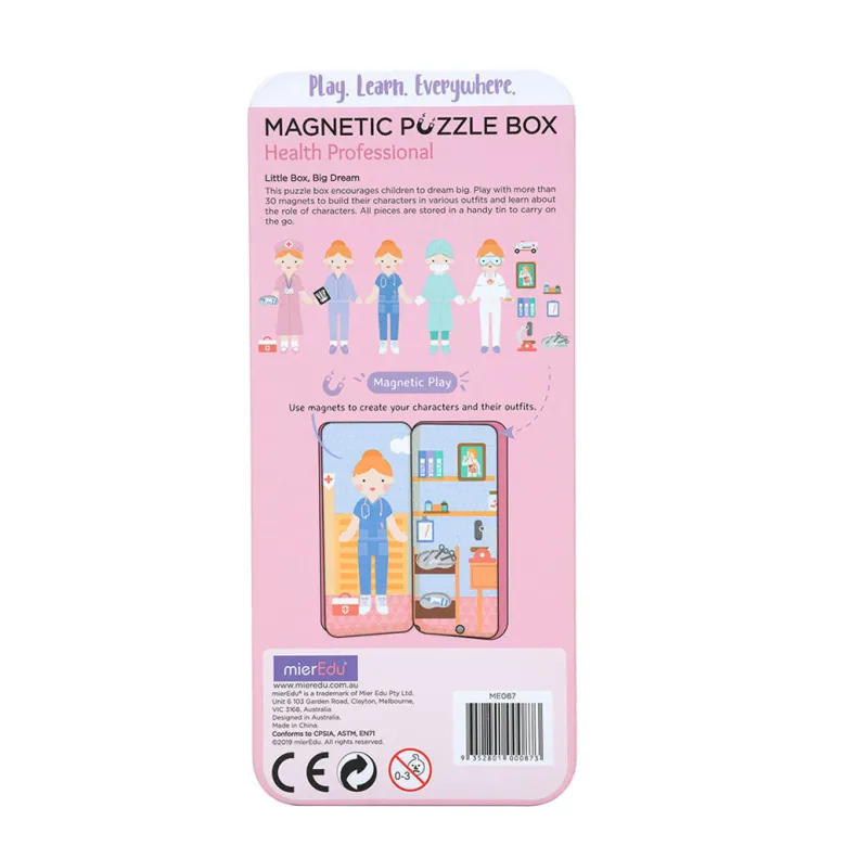 mierEdu, Magnetic Travel Set, Dress-Up Figures - Healthcare Worker