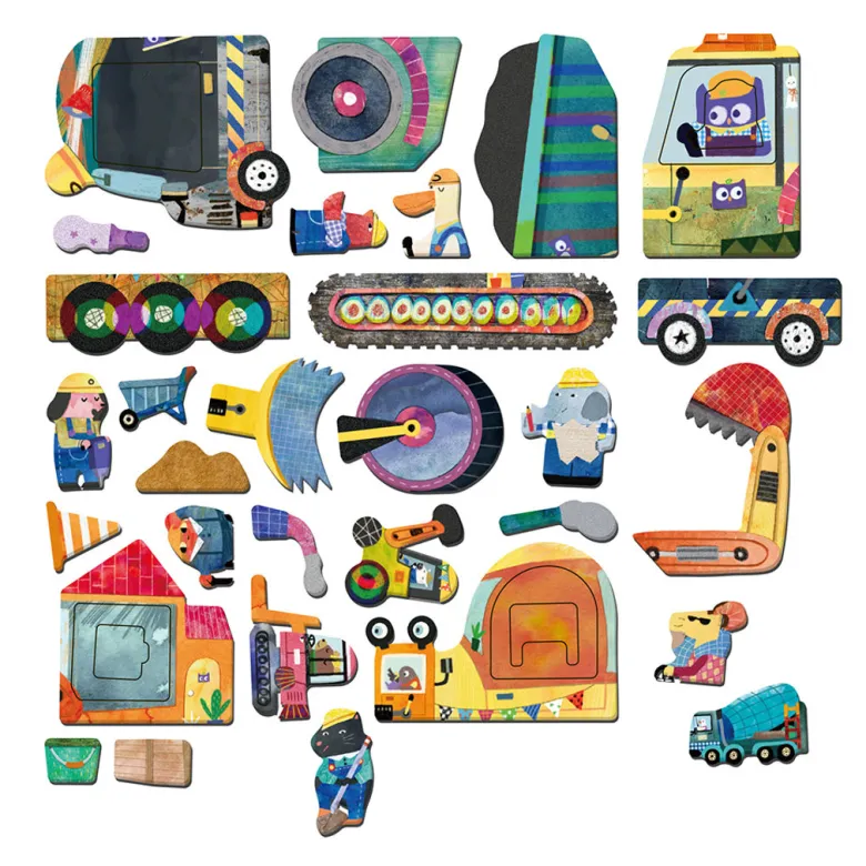 mierEdu, Magnetic Travel Set, Construction Site