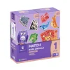 mierEdu, Puzzle 8x3 pcs - Step 1 - Animal Babies and Parents