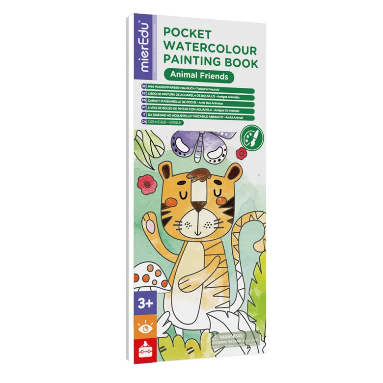 mierEdu, Watercolor Painting Book – Animal Friends