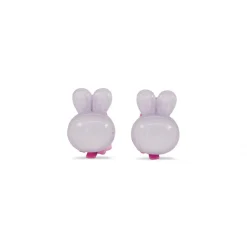 Milk x Soda Candy Rabbit Clip-On Earrings for Children – Purple