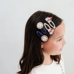 Mimi & Lula - 4 Hair Clips - Lion Circus