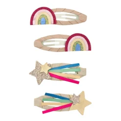 Mimi & Lula - 4 Hair Clips - Disco Over the Rainbow Dancing Queen