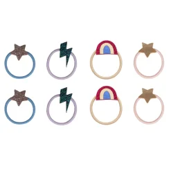 Mimi & Lula - 8 Hair Elastics - Mini Rainbow Dancing Queen