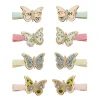 Mimi & Lula 8 Hair Clips, Mini Floral Butterfly Spring on the Farm