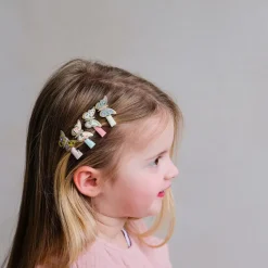 Mimi & Lula 8 Hair Clips, Mini Floral Butterfly Spring on the Farm