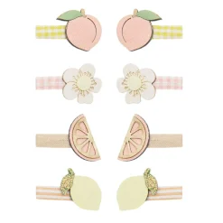 Mimi & Lula 8 Hair Clips, Mini Citrus Peaches and Cream