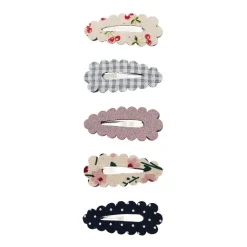 Mimi & Lula 5 Hair Clips, Mini Scalloped Edge Mon Cheri