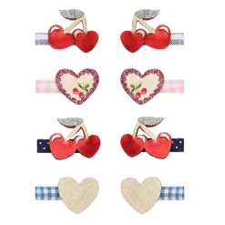 Mimi & Lula 8 Hair Clips, Mini Red Cherries Mon Cheri