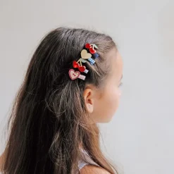 Mimi & Lula 8 Hair Clips, Mini Red Cherries Mon Cheri