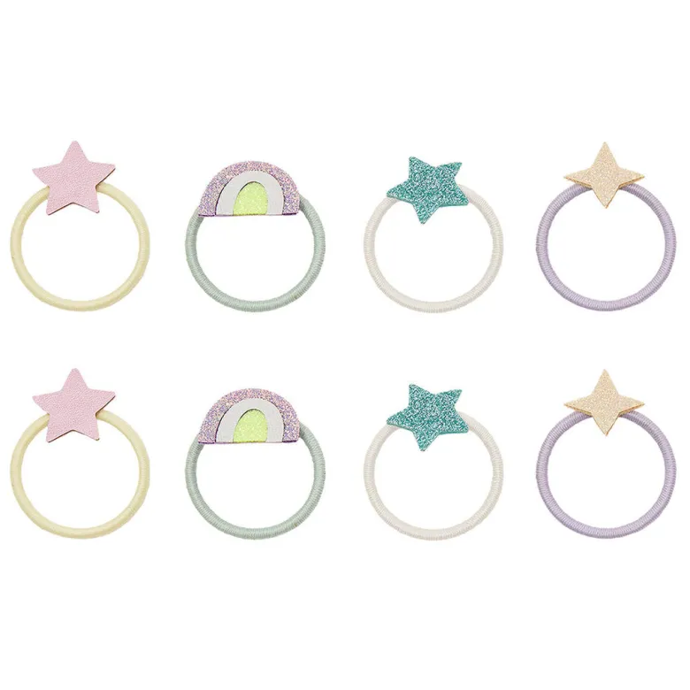 Mimi & Lula 8 Hair Elastics, Mini Rainbow and Star My Little Unicorn