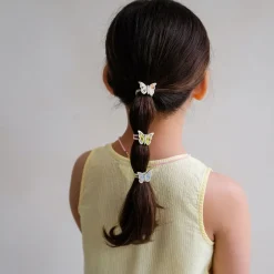 Mimi & Lula 6 Hair Elastics, Mini Floral Butterfly Spring on the Farm