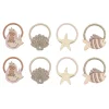 Mimi & Lula 8 Hair Elastics – Mini Mermaid Ocean Pearl