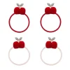 Mimi & Lula 4 Hair Elastics, Pom Pom Cherries Mon Cheri