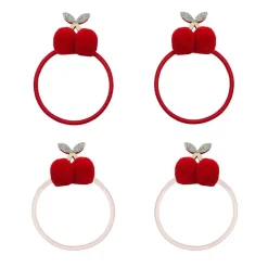 Mimi & Lula 4 Hair Elastics, Pom Pom Cherries Mon Cheri
