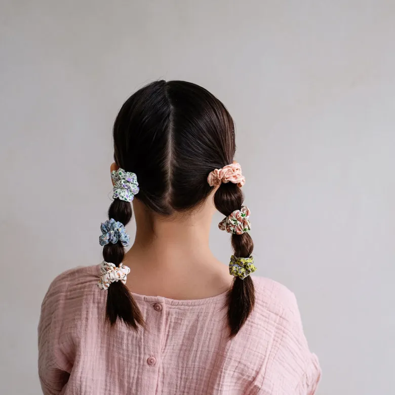 Mimi & Lula 6 Scrunchies, Floral Spring on the Farm