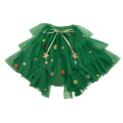 Mimi & Lula Cape, Green Christmas Tree