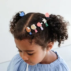 Mimi & Lula Hair Accessories, 8 Hair Clips - Mini Autumn Mushroom Village