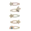 Mimi & Lula Hair Accessories, 5 Hair Clips - Mini Unicorn Celeste