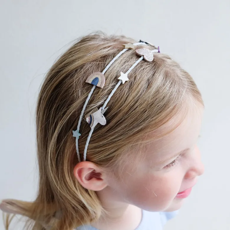 Mimi & Lula Hair Accessories, Double Headband - Unicorn Celeste