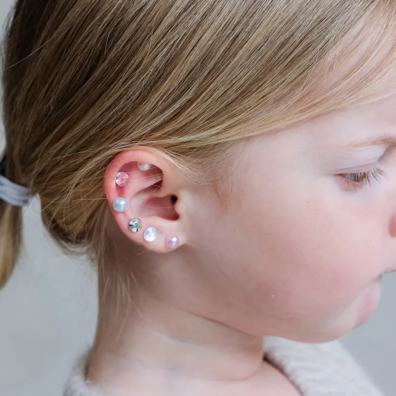 Mimi & Lula Self-Adhesive Ear Stickers 30 Pairs - Pink Gem Earrings