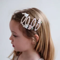 Mimi & Lula Set of 4 Hair Clips, Bunny & Flower Easter