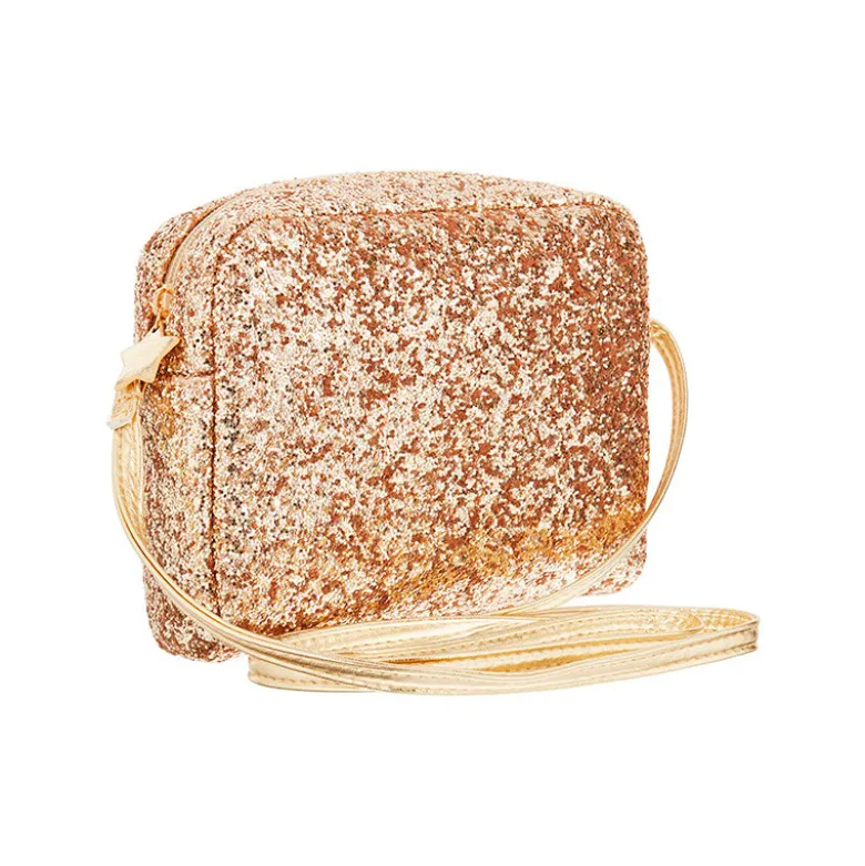 Mimi & Lula Shoulder Bag – Gold Glitter Clutch