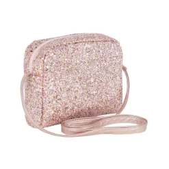 Mimi & Lula Shoulder Bag, Pink Glitter Clutch