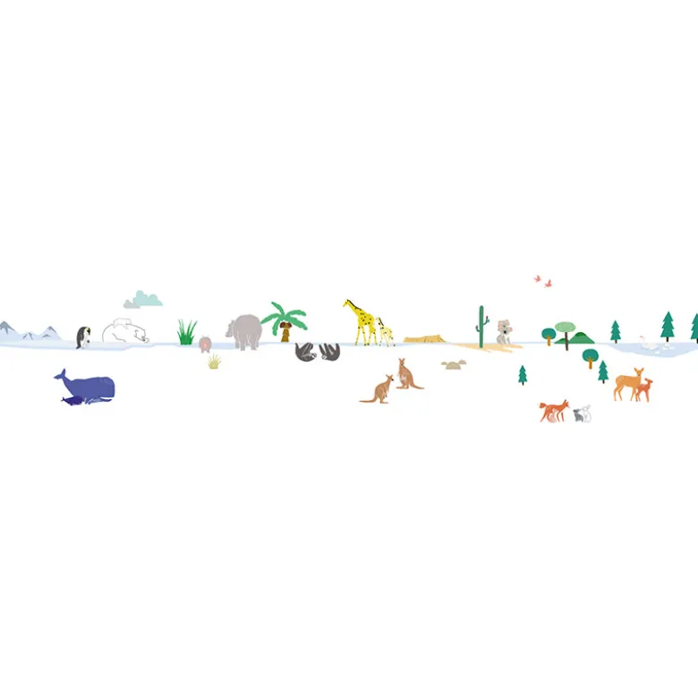 Mimi Lou Wall Sticker Border, Around the World