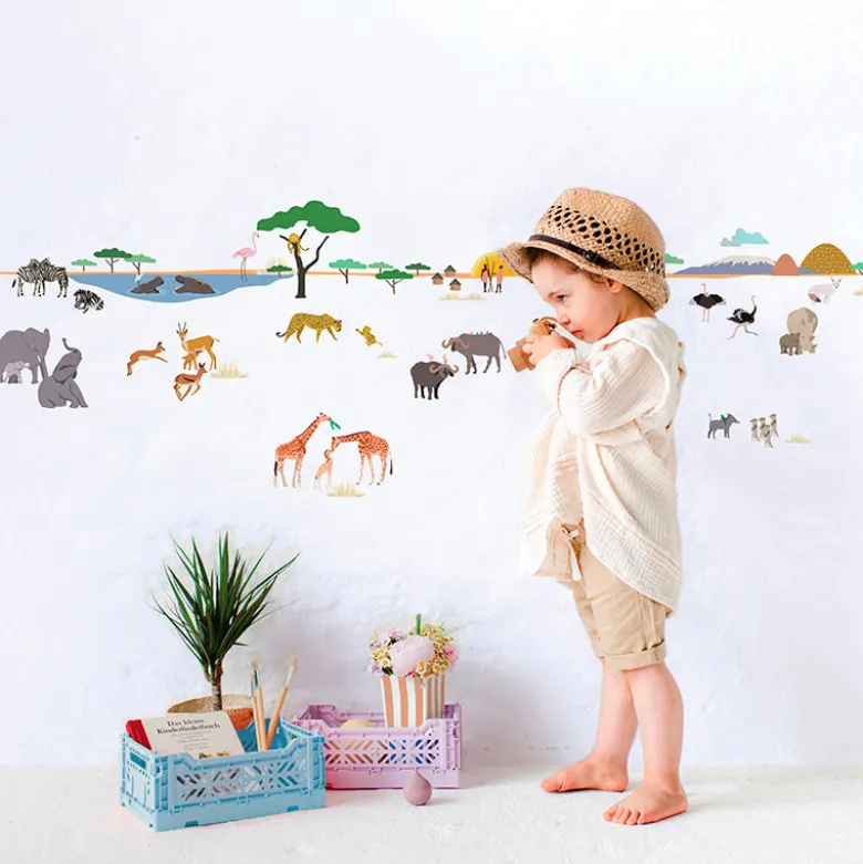 Mimi Lou Wall Sticker Border, Liv - Safari