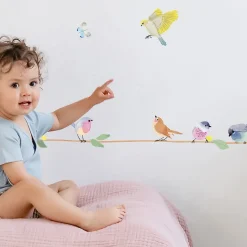 Mimi Lou Wall Sticker Border, Branch with Birds