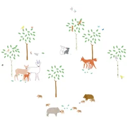 Mimi Lou Wall Sticker, Forest Animals