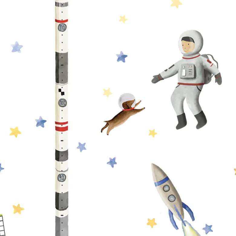 Mimi Lou Wall Sticker, Height Chart - Space