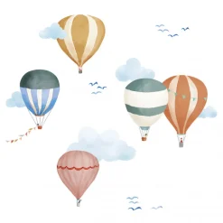 Mimi Lou Wall Sticker, Hot Air Balloons