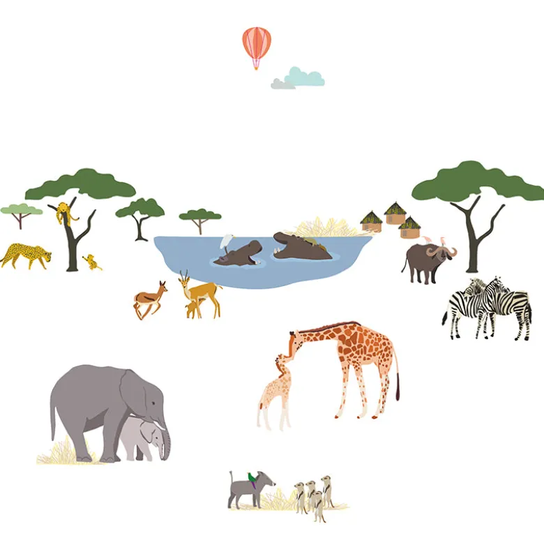 Mimi Lou Wallsticker, Safari