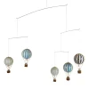 Mobile with Hot Air Balloons, Blue Colors