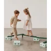 Modu Balance Track, Wooden Balance Beam with Foam Blocks, Activity Toy - Ocean Mint / Forest Green