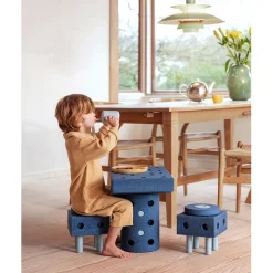 Modu Building Toy in Foam, Dreamer Set, 34 Pieces - Deep Blue/Sky Blue