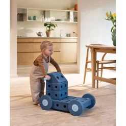 Modu Building Toy in Foam, Dreamer Set, 34 Pieces - Deep Blue/Sky Blue