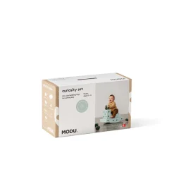 Modu foam building toy, Curiosity set, 14 pieces – Ocean mint/Forest green