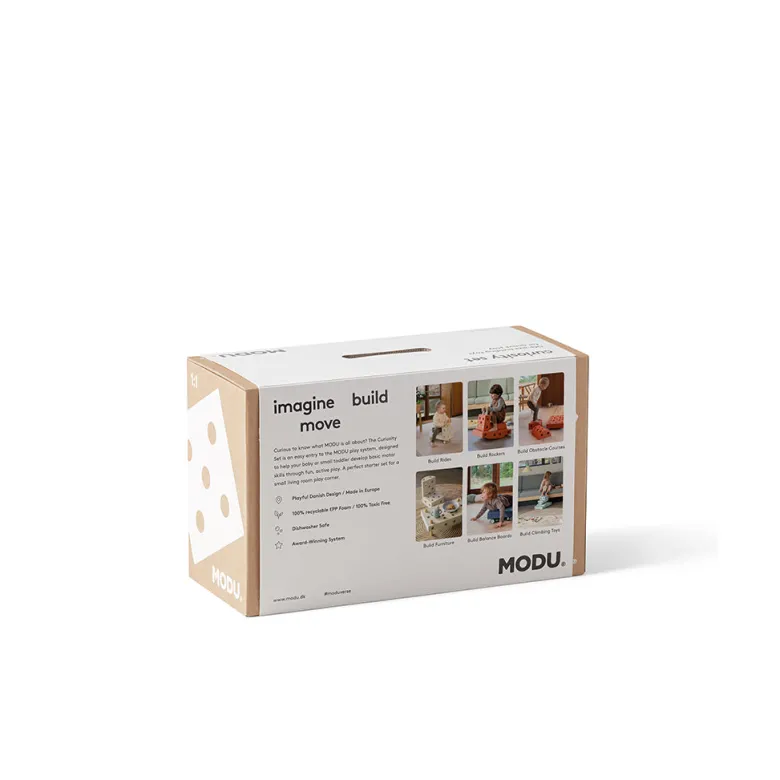 Modu foam building toy, Curiosity set, 14 pieces – Ocean mint/Forest green
