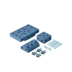 Modu Foam Building Toy, Curiosity Set, 14 Pieces - Deep Blue / Sky Blue