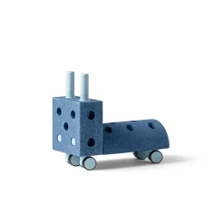 Modu Tiny Ride, Foam Activity Toy, 10 Pieces - Deep Blue/Sky Blue