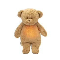 Moonie 2.0, Organic Humming Bear with Pink Noise and Lamp - Cappuccino