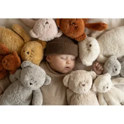 Moonie 2.0, Organic Humming Bear with Pink Noise and Nightlight – Grey