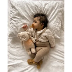 Moonie 2.0, Organic Humming Bear with Pink Noise and Lamp - Sand