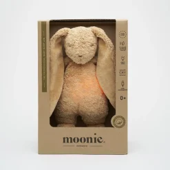 Moonie 2.0, Organic Humming Bunny with Pink Noise and Lamp - Cappuccino