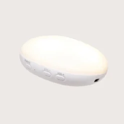 Moonie 2.0, Organic Humming Bunny with Pink Noise and Lamp - Cappuccino
