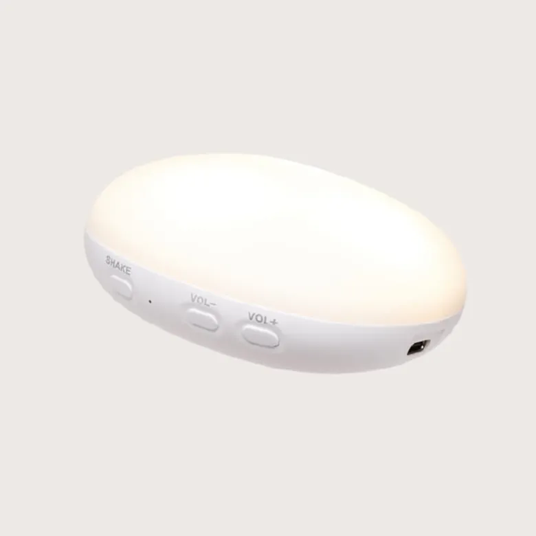 Moonie 2.0, Organic Humming Bunny with Pink Noise and Lamp - Cappuccino