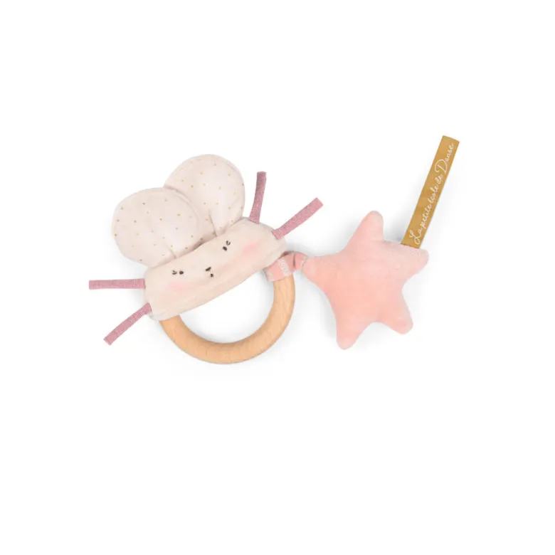 Moulin Roty - Wooden Rattle - Mouse - La Petite Ecole de Danse